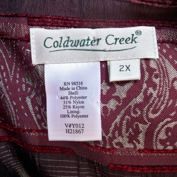 COLDWATER CREEK 2X Multi-Color Button Down Casual Jacket Coat - Picture 4 of 4